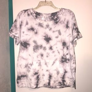 White and gray tie dyed sweatshirt